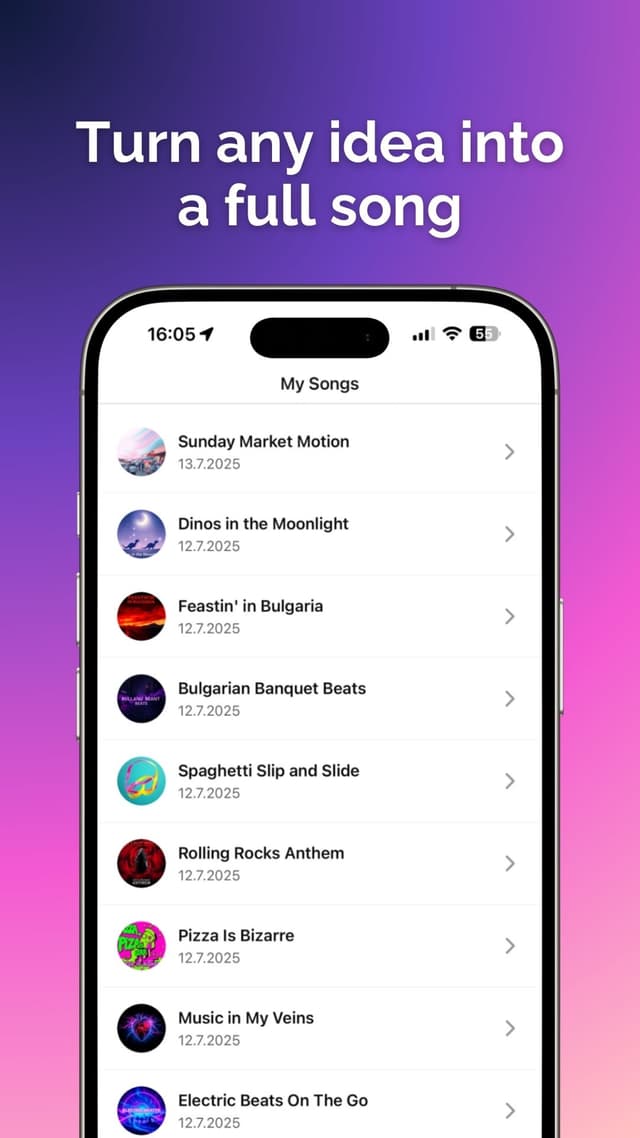 AI Singer App Screenshot 3 - Song Library